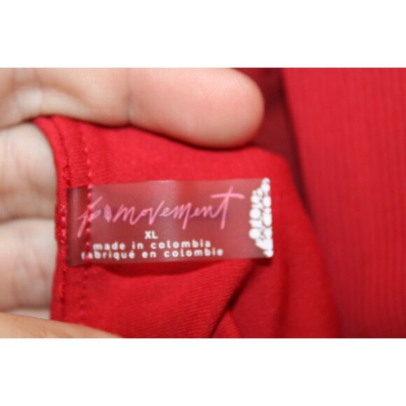Free People Movement red burgundy cropped workout jumpsuit xlarge - Picture 6 of 11